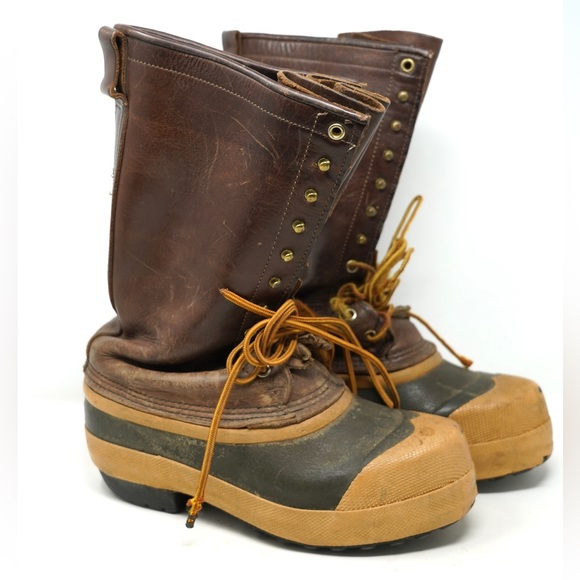 White's Brown Leather Insulated Cowboy Pac Winter Snow Boots Mens Size 7 - Picture 1 of 10